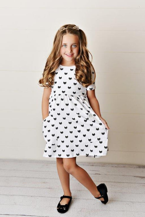 Cool Cat Twirl Dress